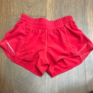Lululemon Dark Red Hotty Hot short